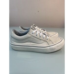 Vans Ward Women's 7 Cream Palm Tree Coastal Skate Low Top Sneakers